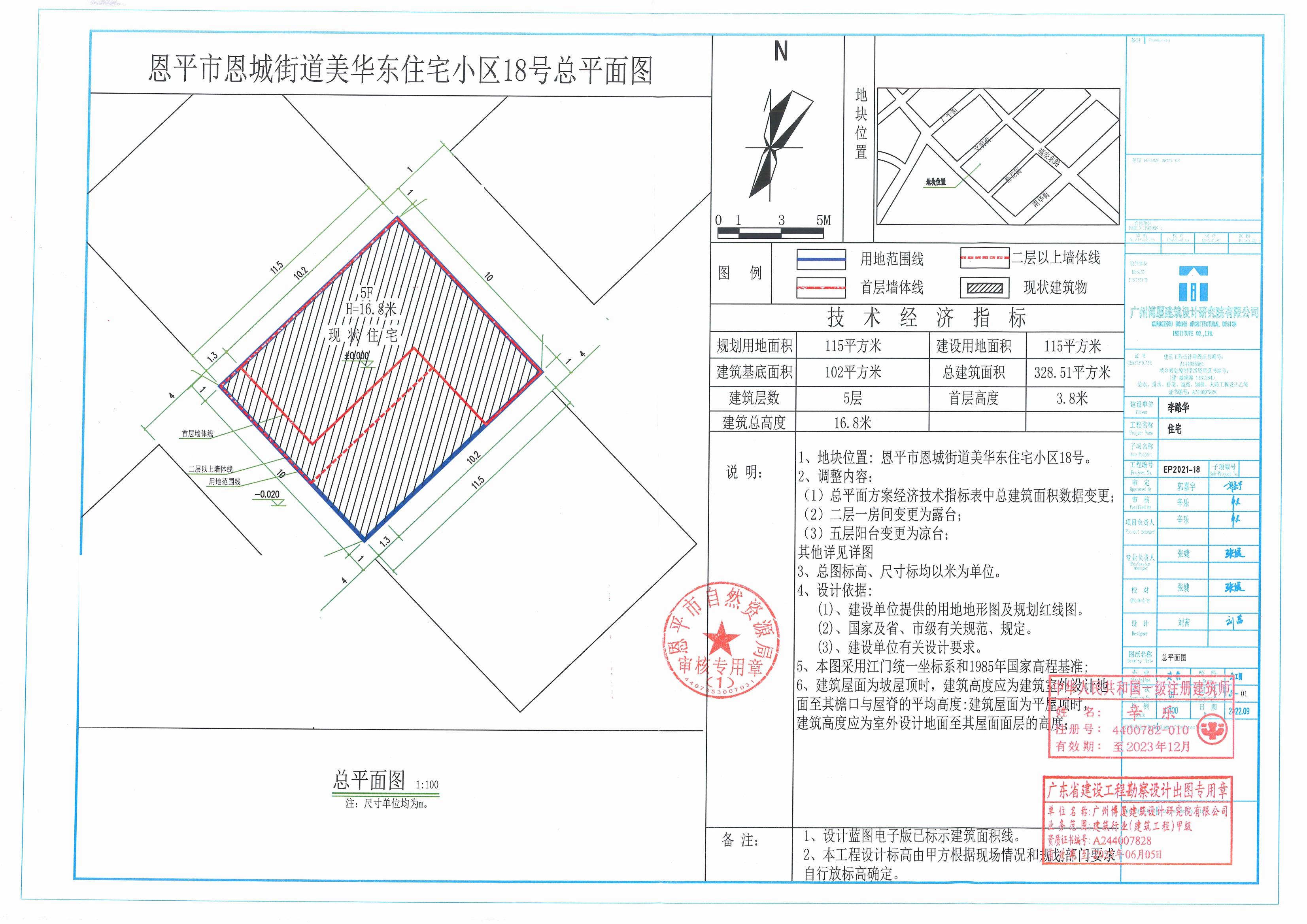 【批后公告】恩平市恩城街道美华东住宅小区18号（恩城镇美华东住宅小区18号）总平面图_00.jpg