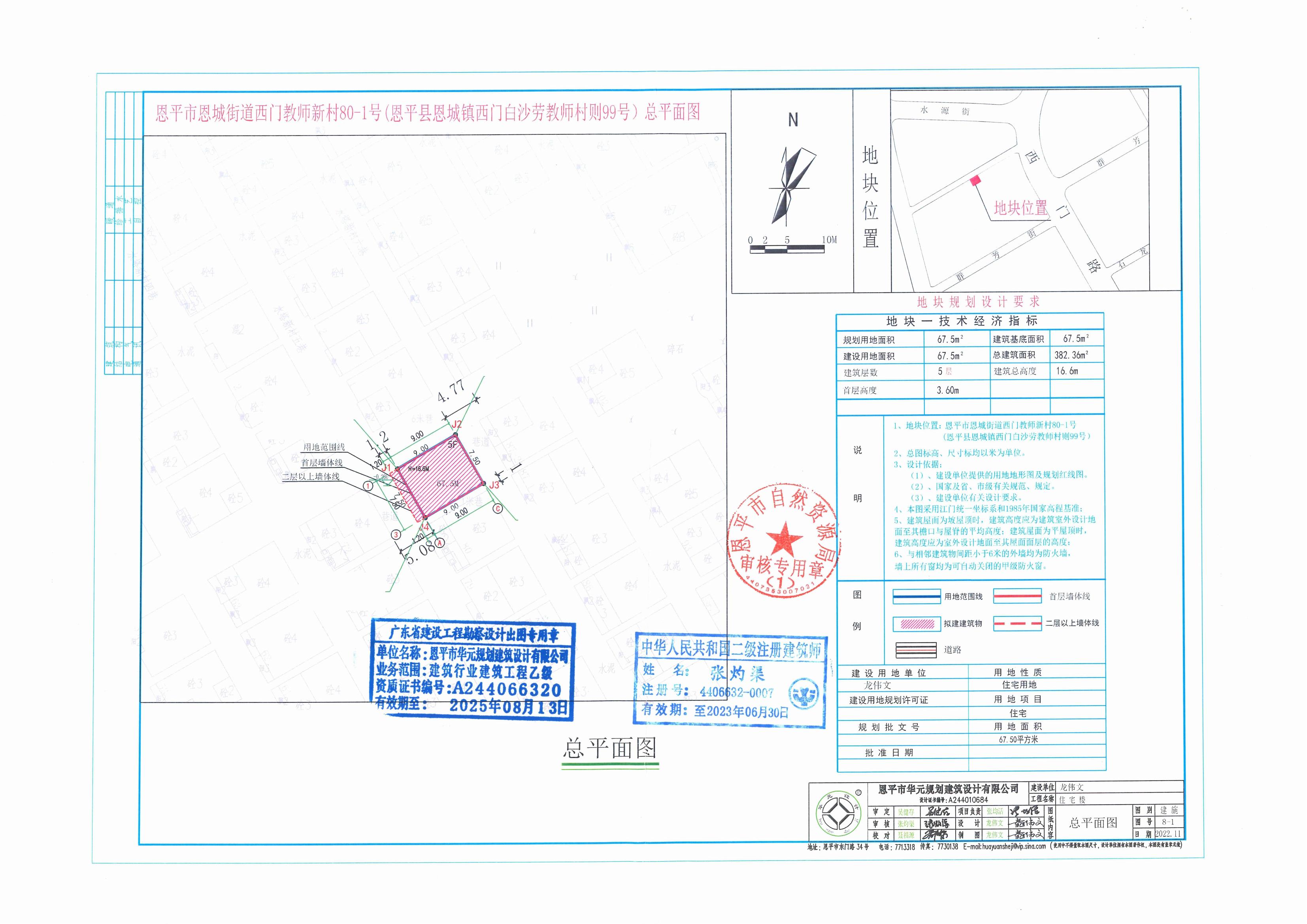 【批后公告】恩平市恩城街道西门教师新村80-1号（龙伟文）总平面图_00.jpg