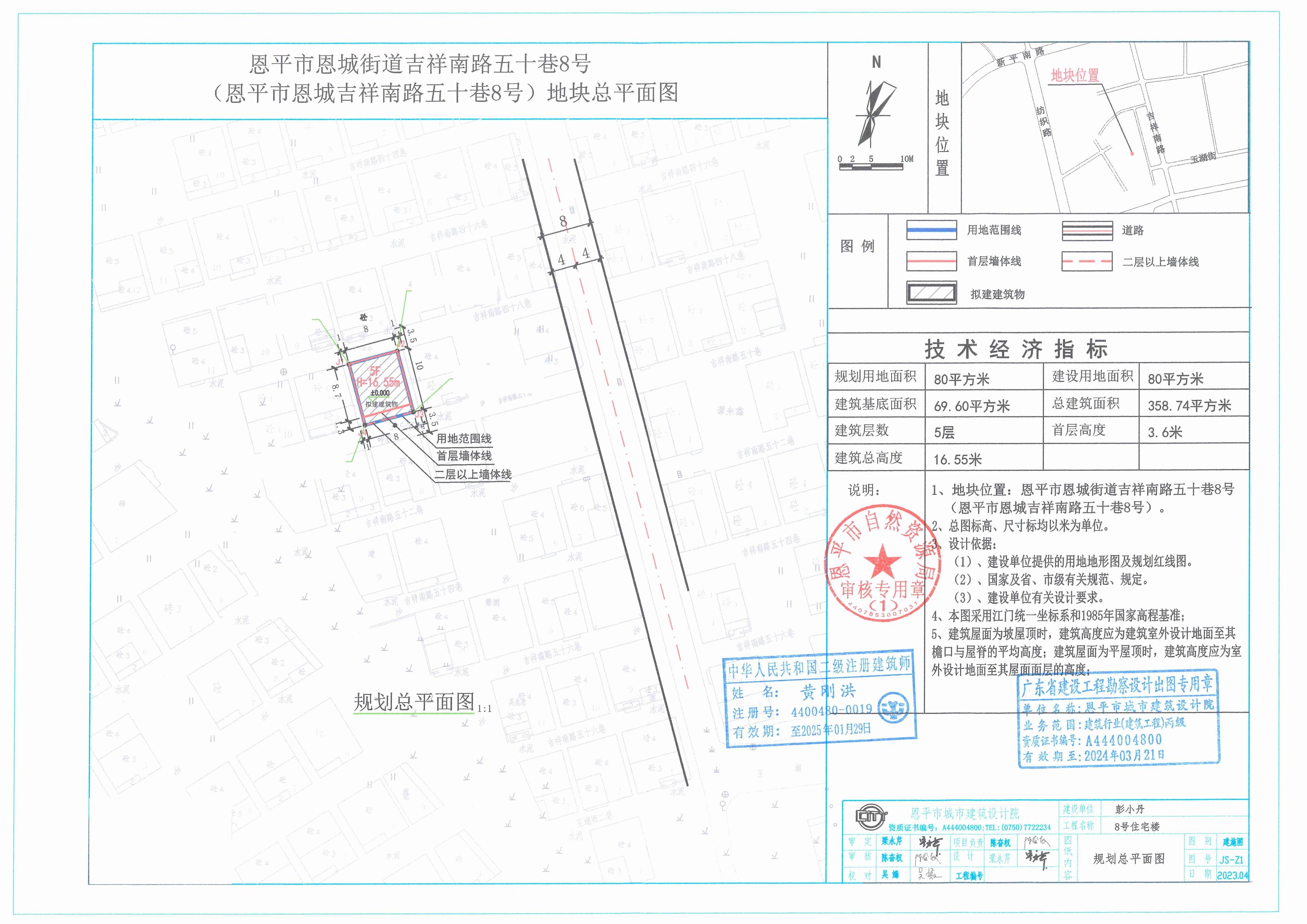 【批后公告】恩平市恩城街道吉祥南路五十巷8号总平面图_00.jpg