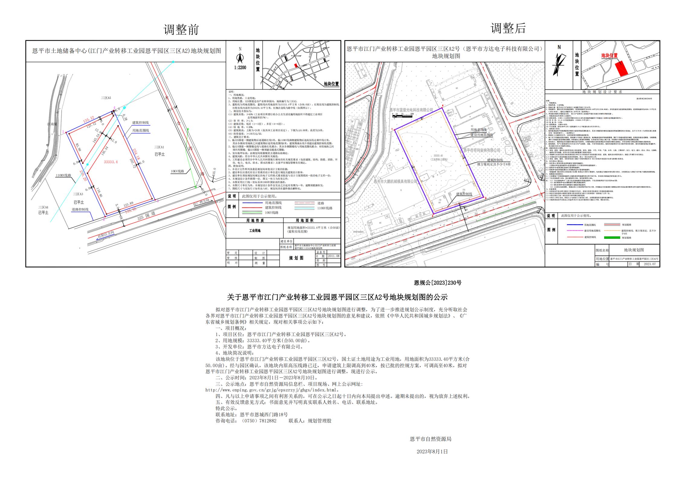 恩规公[2023]230号 关于恩平市江门产业转移工业园恩平园区三区A2号地块规划图的公示 Model (1)_00.jpg