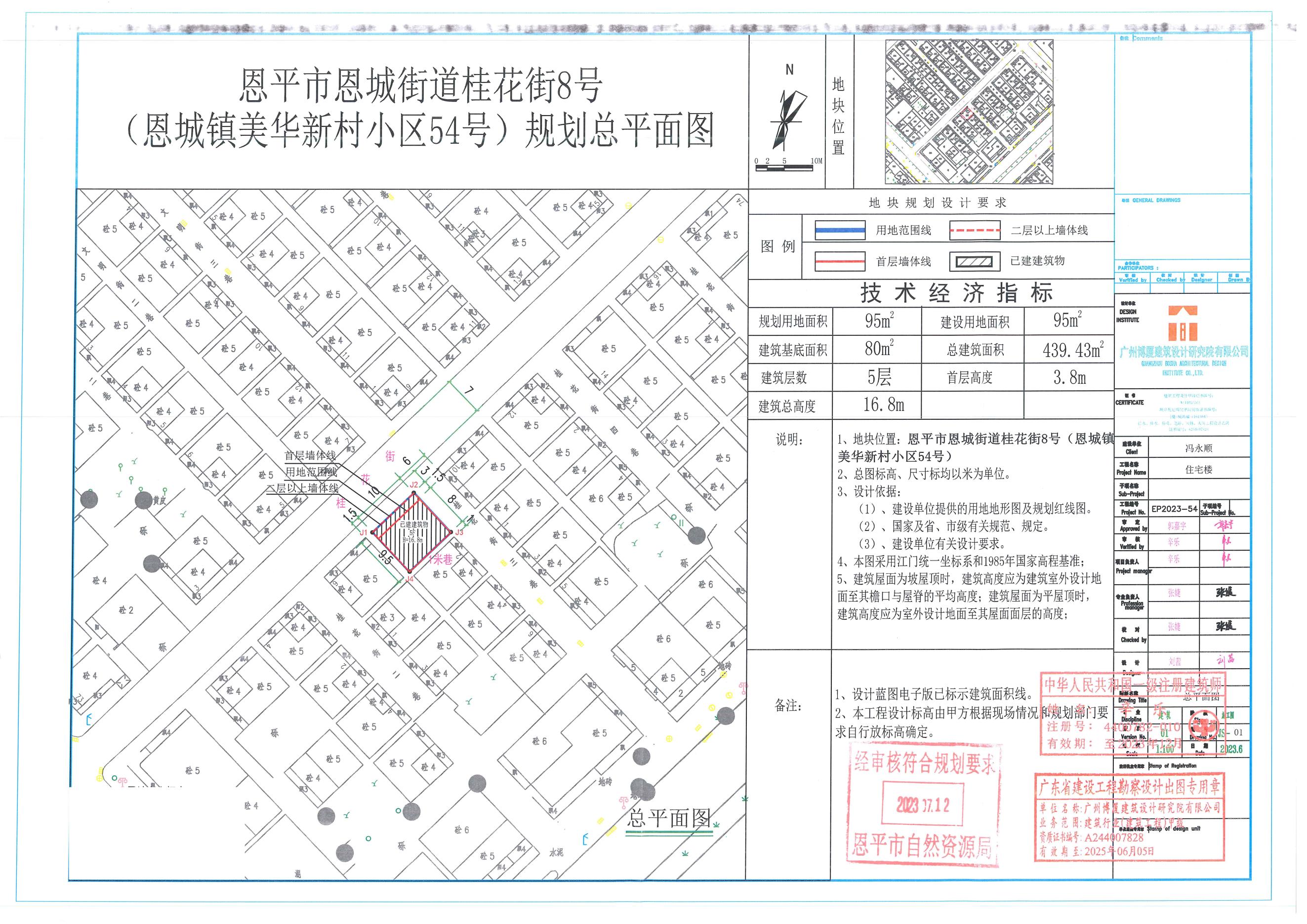 【批后公告】恩平市恩城街道桂花街8号（恩城镇美华新村小区54号）总平面图_00.jpg