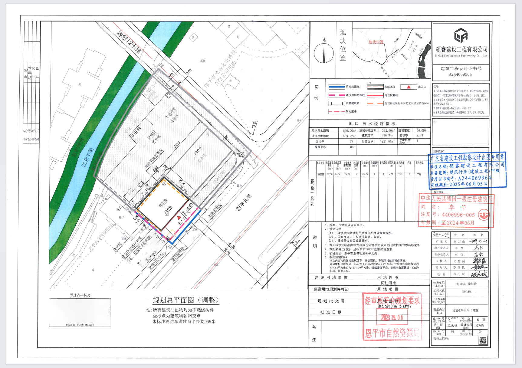 【批后公告】恩平市恩城街道新平北路（郑栋涛、梁健玲）总平面图2.png