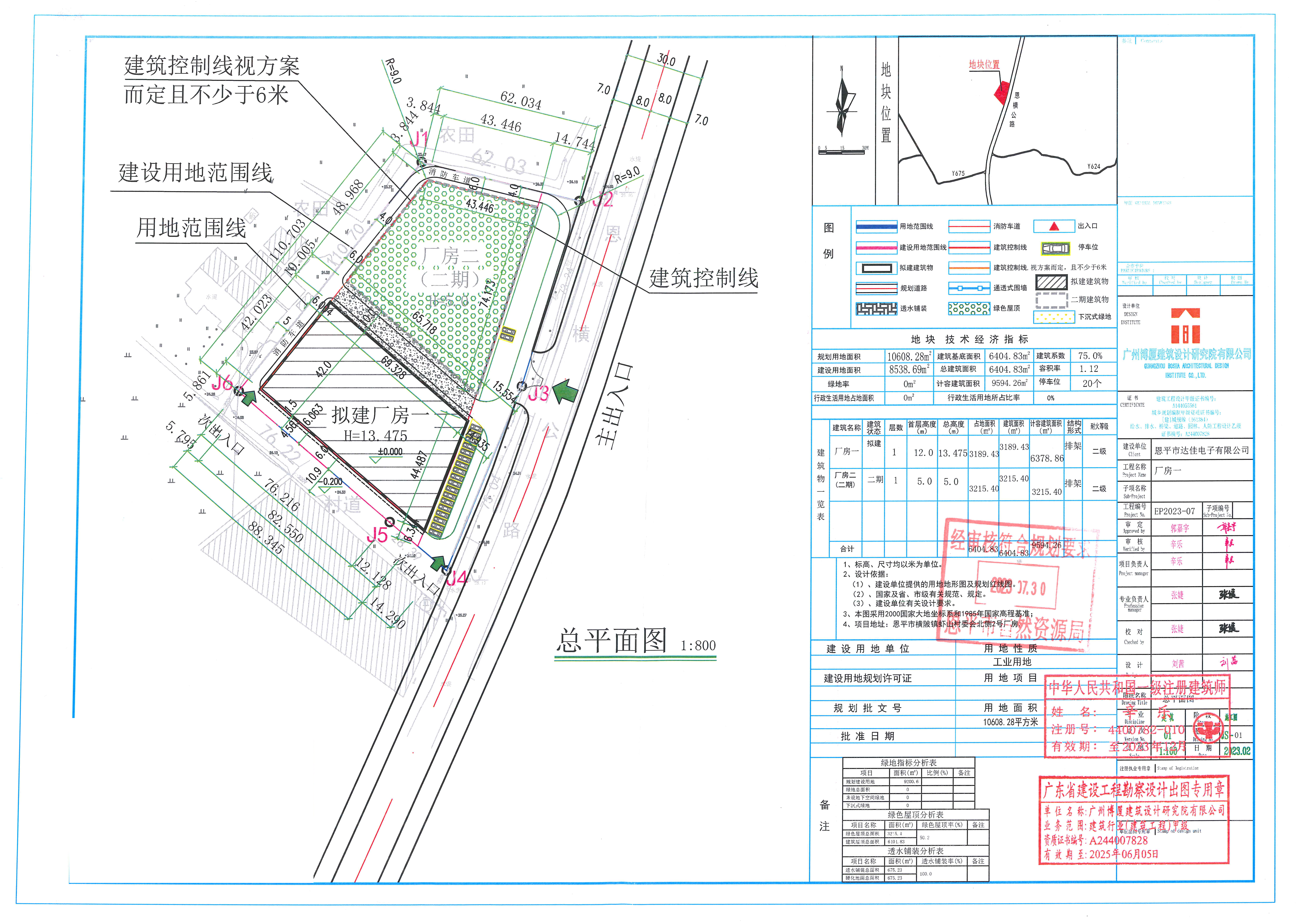 【批后公告】恩平市横陂镇虾山村委会北侧（恩平市达佳电子有限公司）的厂房一的总平图.jpg