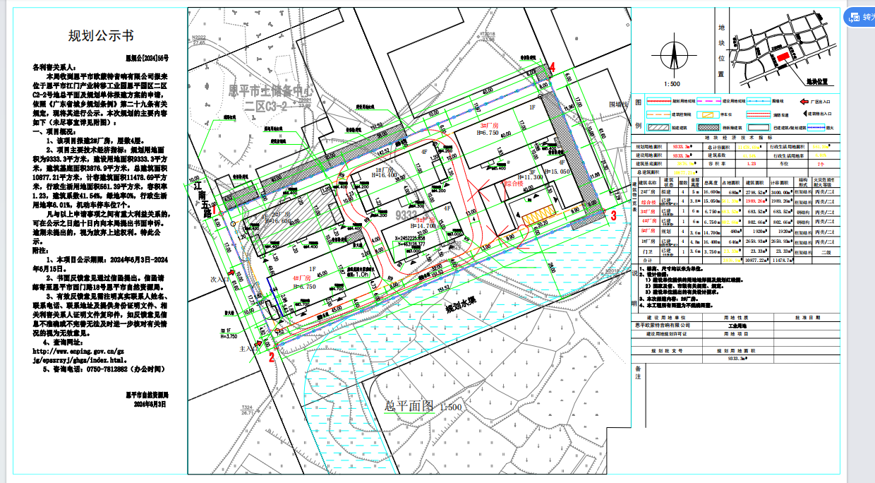 56.恩平市江门产业转移工业园恩平园区二区C2-2号地总平面及规划单体报建方案.png