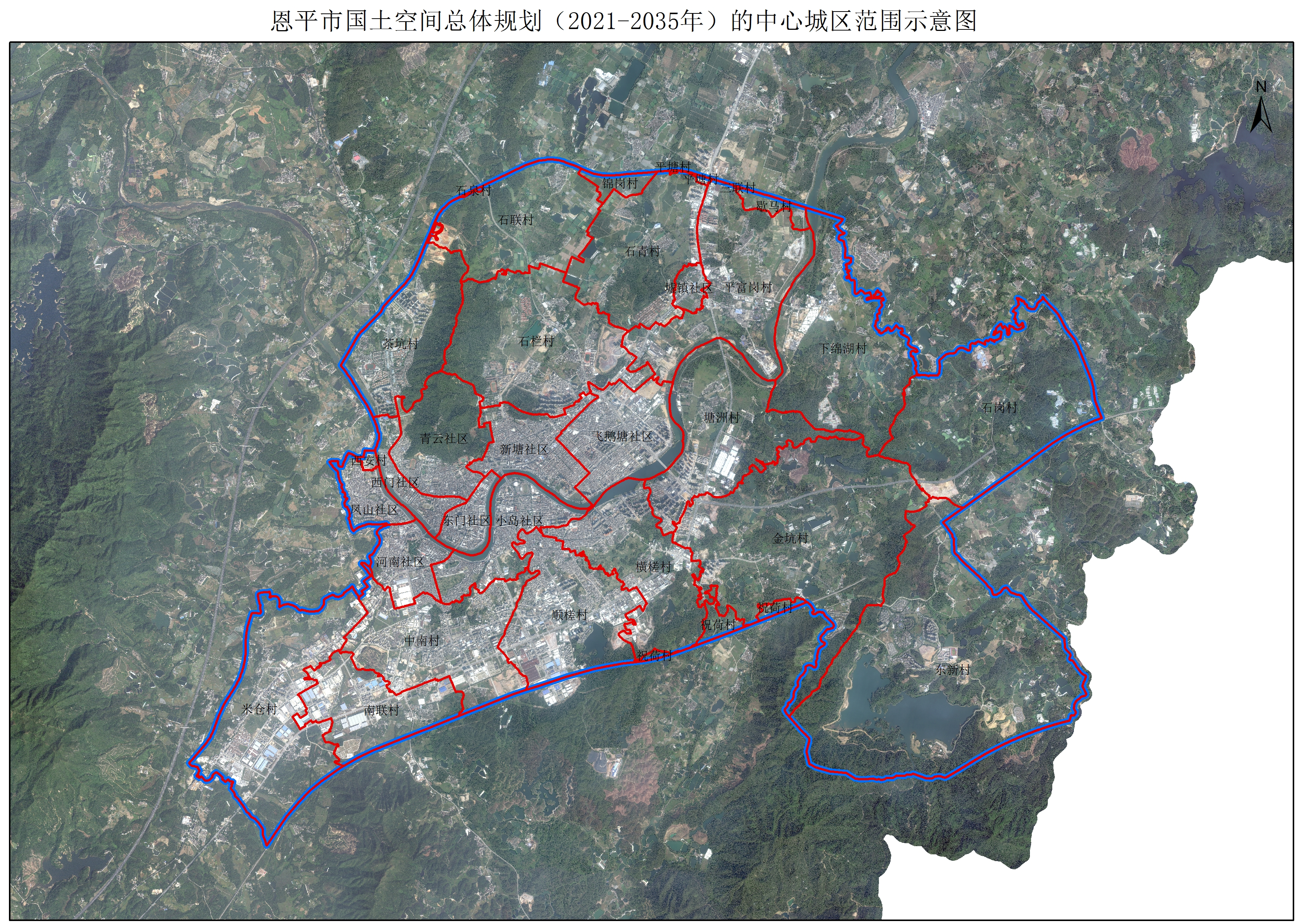恩平市国土空间总体规划（2021-2035年）的中心城区范围示意图.png